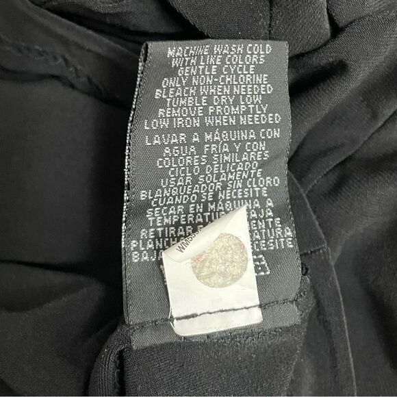 Norma Kamali Dress Size XL Scoop Neck Empire Waist Black Stretch Jersey Knit - Picture 10 of 11